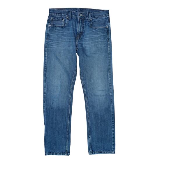 Levis 513 Slim Cotton Faded Blue Denim Jeans Y2K Retro Size 30x30